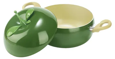 Produktbild von Pfanne mit Deckel, Antihaftbeschichtung und ergonomischen Griffen
