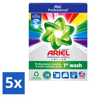 Produktbild von 5 x Ariel Professional Color Waschmittel - Buntwäsche - 5,4 kg - Vorteilspackung - 5 Stücke
