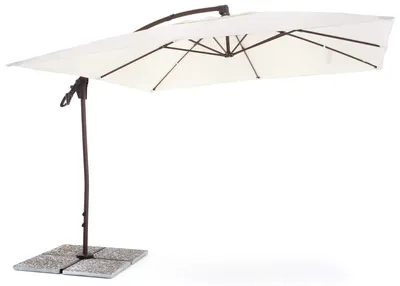 Immagine prodotto di Ombrellone da Giardino Decentrato 3x3m in Alluminio e Poliestere Suitset Ecrù