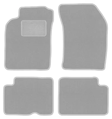 Zdjęcie produktu dla Dywaniki samochodowe welurowe OSLO do: Nissan Almera N15 (1995-2000, hatchback, sedan) popielate z wzmocnieniem kierowcy, z mocowaniami