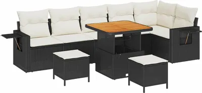 Produktbild von Gartensofa-set 9 pcs Schwarz Poly-Rattan