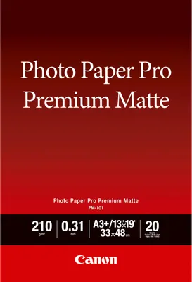 Image de Canon 8657B007 - Pap Photo Mat Pm-101 A3+ 20F