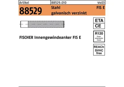 Immagine prodotto di Ancoraggio filettato internamente R 88529 FIS E11x85 M 8 acciaio zincato