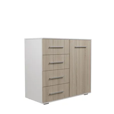 Obrázek produktu pro Komoda Komoda FRIDA MINI 01 1D4S (Bílá/Sonoma)