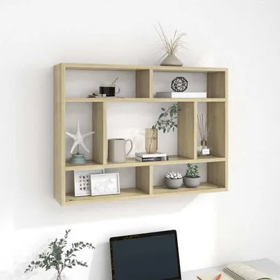 Obrázek produktu pro vidaXL Nástěnná police Sonoma Oak 75x16x55 cm výrobek ze dřeva