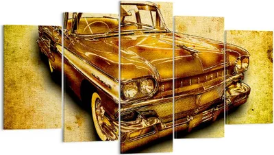 Produktbild von Bild auf Leinwand - Leinwandbild - Auto klassisch Limousine Geschwindigkeit - 160x85cm - Wand Bild - Wanddeko - Leinwanddruck - Bilder - Kunstdruck - Leinwand bilder - Wandkunst - EA160x85-0526