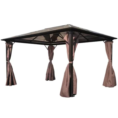 Immagine prodotto di Padiglione con tende in alluminio marrone 400 x 300 cm