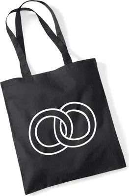 Produktbild von Huuraa Jutebeutel Ringe Hochzeitsringe 10 Liter Black Baumwolle Tasche Geschenkidee