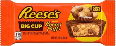Produktbild von Reese's Big Cup with Reese's Puffs King Size 68g (MHD 31.05.2026)