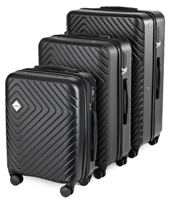 Image de COMPACTOR - Lot 3 valises gain de place cabine-L-XL - 54,5 x 32 x 81 - Noir