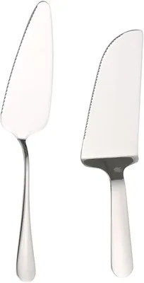 Imagen del producto de Juego de dos piezas para cortar y servir tartas, con diferentes diseños, ideal para cortar y servir con precisión, perfecto para la cocina
