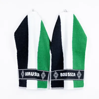 Produktbild von Borussia Mönchengladbach Gästehandtuch Set "flag" schwarz/weiß/grün