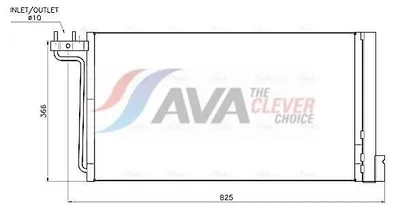 Produktbild von AVA COOLING SYSTEMS FD5705D Kondensator Klimaanlage Klimakondensator für FORD FOCUS III Turnier +Trockner