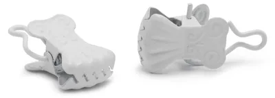 Produktbild von Vorhangclips – Weiß – Metall-Vorhangklemmen ohne Gardinenstange – 10er-Set – Für weiße Vorhänge und Lambrequins [11521B]