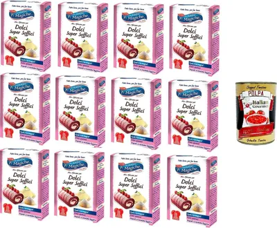 Produktbild von Lo Conte- Le Farine Magiche Mix Africano per Dolci Super SofficiAfrikanische Mischung für superweiche Desserts 12x200gr + Italian Gourmet polpa 400gr