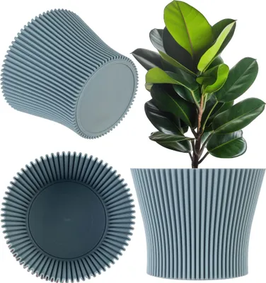 Produktbild von KADAX Blumentopf Blumentopf 11cm Pflanzenabdeckung Blumenständer Kunststoff Grün