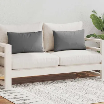 Immagine prodotto di vidaXL Cuscino da giardino 2 pezzi 60 x 40 cm Grigio