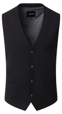 Produktbild von VENTI Herren Anzugweste FORMAL V-Neck Polyestermix Anthrazit 58