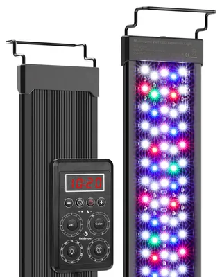 Productafbeelding van Aquariumlamp met IP68 waterdichtheid, 24/7 natuurmodus, 9 kleuren en 10 helderheden