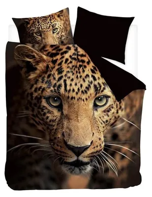 Produktbild von Flauschdecke mit Leopardenmuster für Einzelbetten