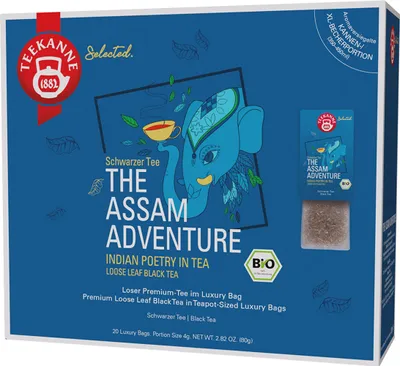 Immagine prodotto di Teiera biologica L'Assam Adventure Luxury Bag 20 sacchetti