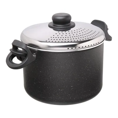 Produktbild von Moneta Etnea Pasta Kochtopf, mit Deckel, Pastatopf, Koch Topf, Aluminium, Ø 22 cm, 4 L, 0018656011