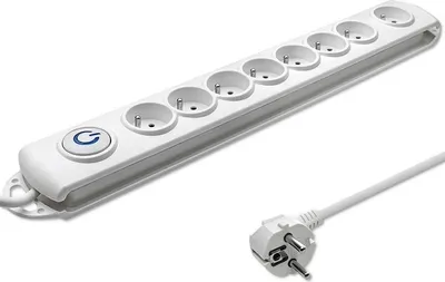 Image de Qoltec 50293 surge protector White 8 AC outlet(s) 230 V 1.5 m