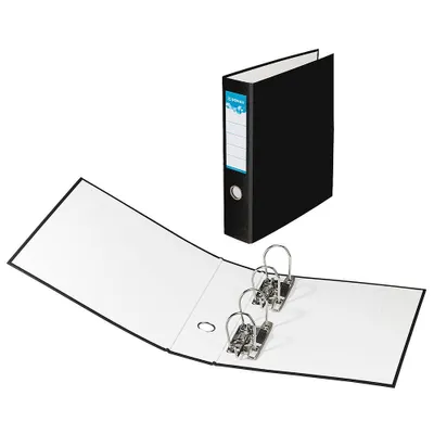 Produktbild von DONAU Doppelordner schwarz Karton 7,5 cm