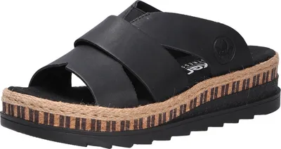 Obrázok produktu pre Rieker Mules - Midnight Black Faux Leather Veľkosť: 40 Regular