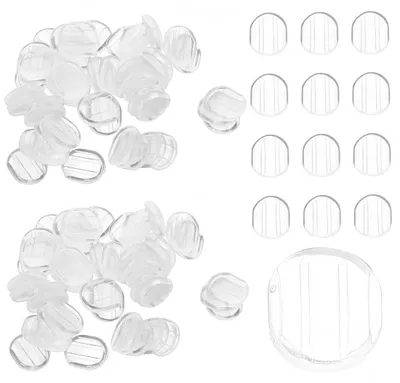 60 transparente Silikonpads für Ohrclips und Ohrringe