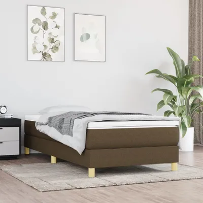 Produktbild von The Living Store Boxspringbett Dunkelbraun 100x200 cm Stoff