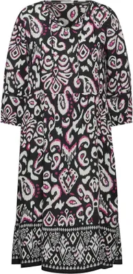 Produktbild von TOS Printed Splitneck Dress 30001 Black Größe L