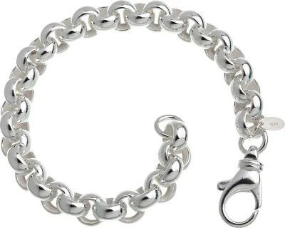 Immagine prodotto di SILBERKETTEN STORE Bracciale con catena a maglie rotonde 8,5 mm - argento 925, lunghezza a scelta - 22 cm