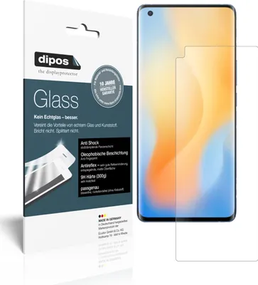 Produktbild von 2x Schutzfolie für Vivo X50 Pro matt - Anti-Shock 9H Folie dipos Glass Kunststoffglas