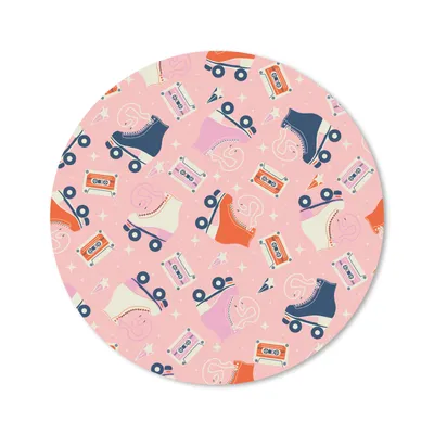 Produktbild von MuchoWow® Mauspad Mousepad Retro - Kegeln - Kassette 20x20 cm - Mousepads - Maus Mat - Pad - Mausunterlage - Schreibtischmatte