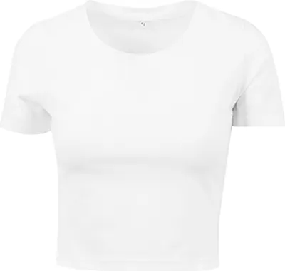 Produktbild von Build Your Brand BY042 | Damen Cropped Tee / Single Jersey / Kurz geschnitten - Farbe: White - Größe: S