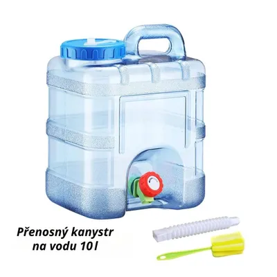 Obrázek produktu pro Kanystr na vodu 10 l - přenosná nádoba na pitnou vodu s kohoutkem pro kempování a venkovní použití