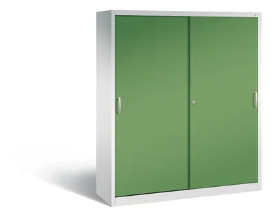 Produktbild von C+P Schiebetürenschrank Acurado-2000 | HxBxT 195x160x50cm | Lichtgrau/Resedagrün