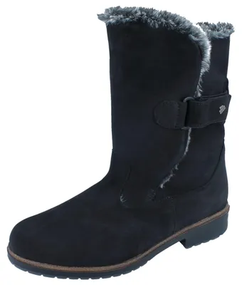 Zdjęcie produktu dla Finn Comfort Lizzola damskie buty za kostkę czarny nubuk Lady Line NOWOŚĆ - damskie wygodne buty za kostkę, czarny, skóra (nubuk)