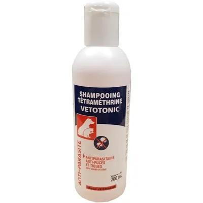 Immagine prodotto di VETOCANIS Tetrametrina Vetotonic: Shampoo antiparassitario per cani e gatti, contro pulci, pidocchi e zecche