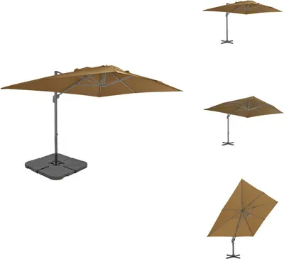 Produktbild von vidaXL Sonnenschirm mit Schirmständer Taupe -  Sonnenschirme & Sonnenschutze