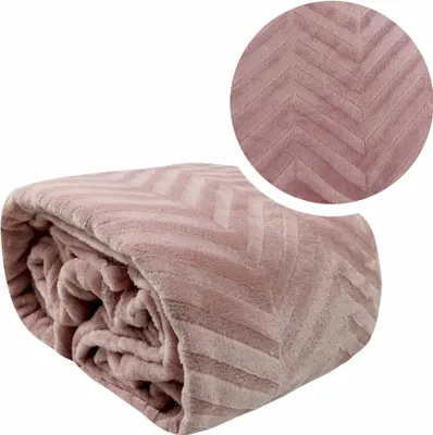 Zdjęcie produktu dla Miękki koc COSTA 150x200 różowy Kontrast