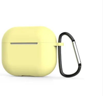 Obrázek produktu pro Silikonový kryt pro sluchátka Apple AirPods (3. generace) – s klipem – nárazuvzdorný – žlutý