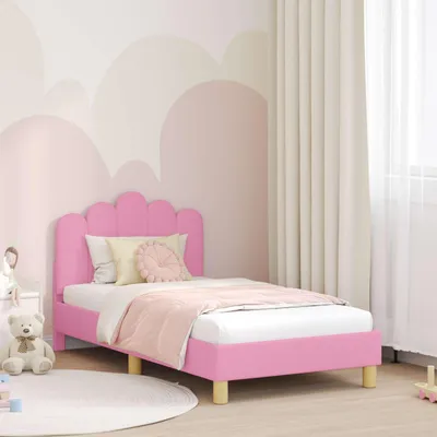Obrázok produktu pre Maison Exclusive – detská postieľka s čelom, ružová, 80 x 160 cm, látka