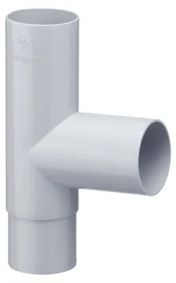 Produktbild von INEFA Abzweiger Fallrohr 87 Grad, DN50/50, PVC Grau, Zubehör Fallrohr Kunststoff, einfache Steckmontage, Germany