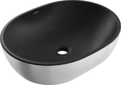 Immagine prodotto di Mexen Viki lavabo da appoggio 48 x 35 cm, nero opaco/argento - 21054874