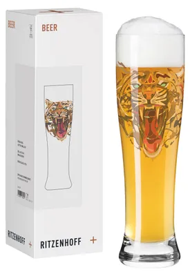 Produktbild von Ritzenhoff Brauchzeit Weizenglas 646 ml Tiger Design Justin Maller