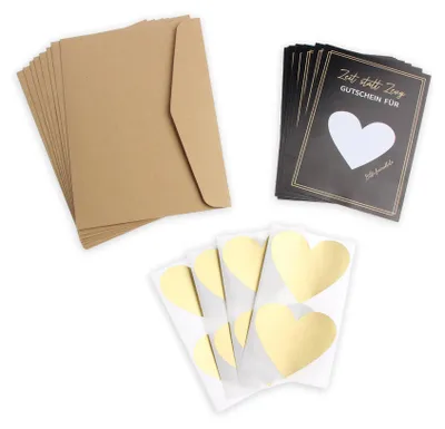 Produktbild von 8er Set Gutschein Karten zum Selber Ausfüllen,Schwarze Rubbelkarte zum beschriften,Karte mit Rubbelaufkleber zum beschriften,ideal als Grußkarte und Gutschein für Männer und Frauen