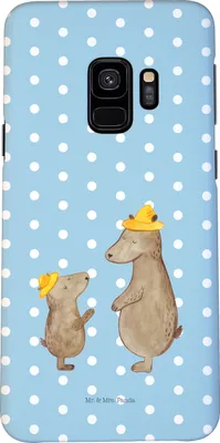 Produktbild von Mr. & Mrs. Panda Samsung Galaxy S9 Handyhülle Bären mit Hut - Blau Pastell - Geschenk, Hülle, Muttertag, Handy Schutzhülle, Cover, Vatertag, Smartphone, Familie, Daddy