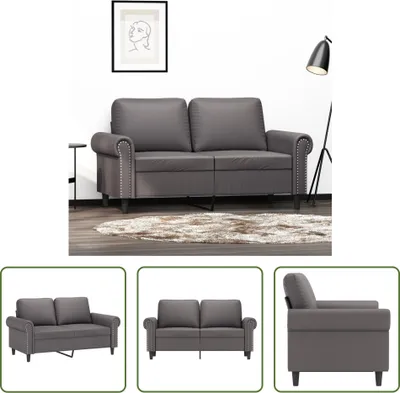 Produktbild von The Living Store 2-Sitzer-Sofa Grau 120 cm Kunstleder